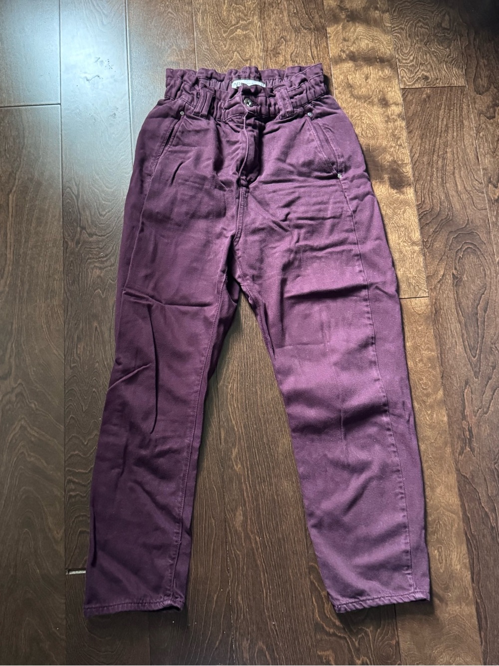 High Waist Pants in Deep Plum
